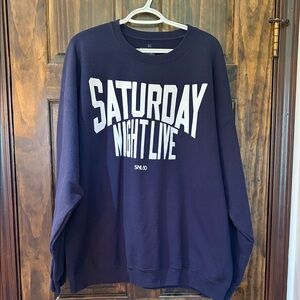 Ripple Junction Navy & White "Saturday Night Live" Crewneck Sweatshirt